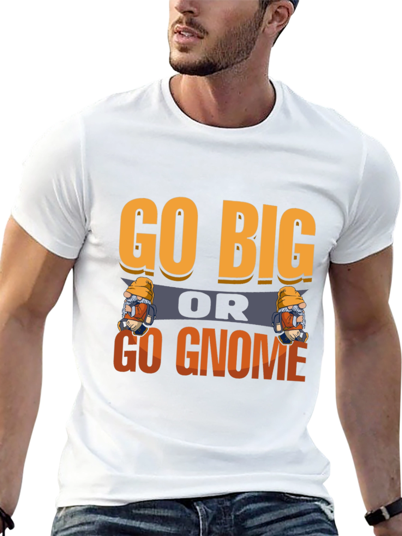 Go Big or Go Gnome Graphic Tee