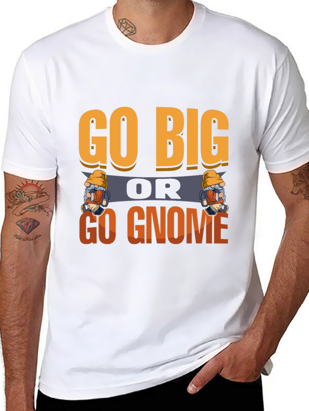 Go Big or Go Gnome Graphic Tee