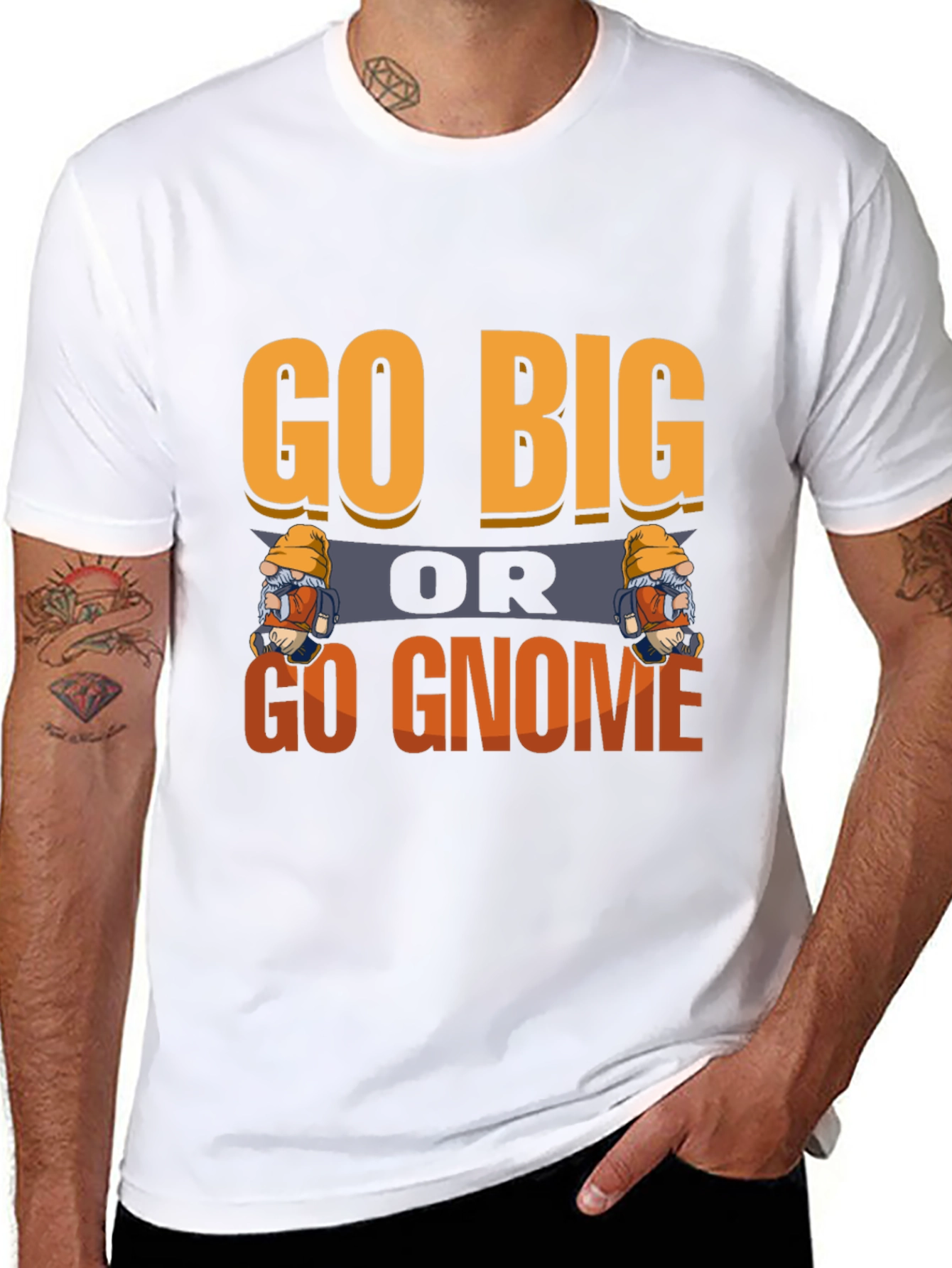 Go Big or Go Gnome Graphic Tee