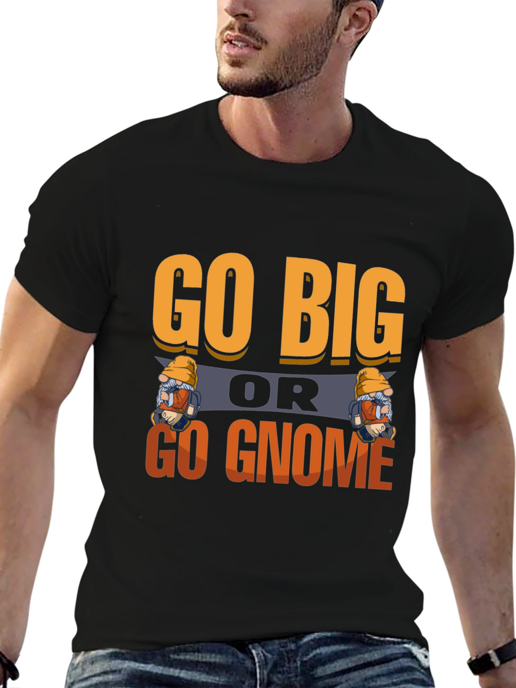 Go Big or Go Gnome Graphic Tee