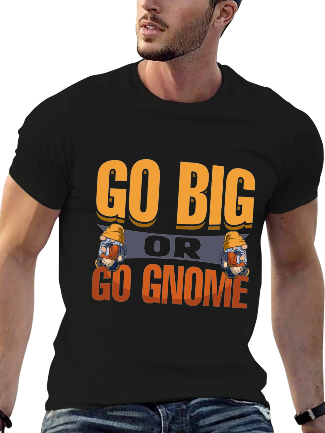 Go Big or Go Gnome Graphic Tee