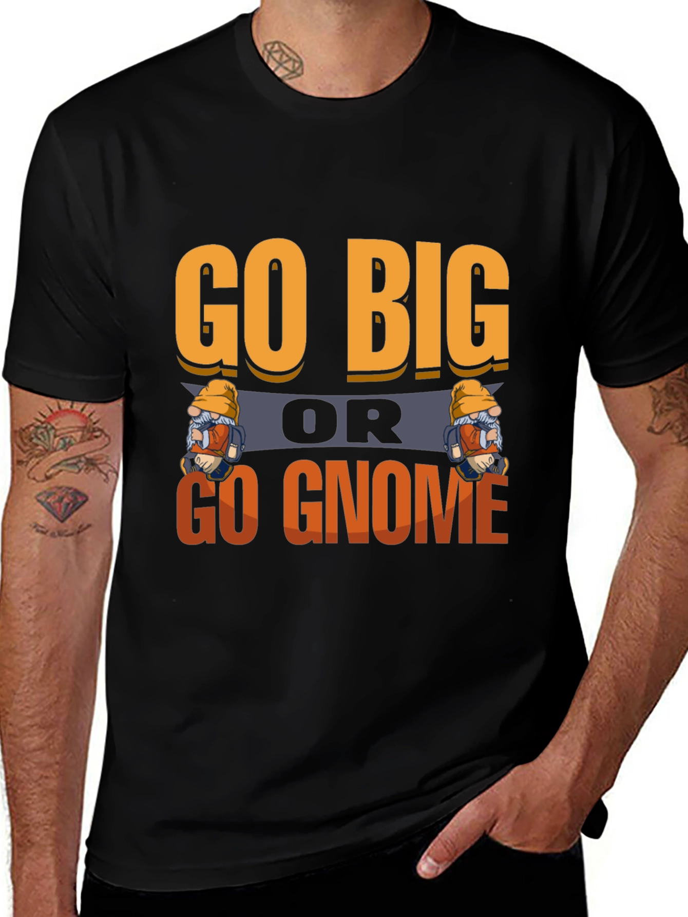 Go Big or Go Gnome Graphic Tee