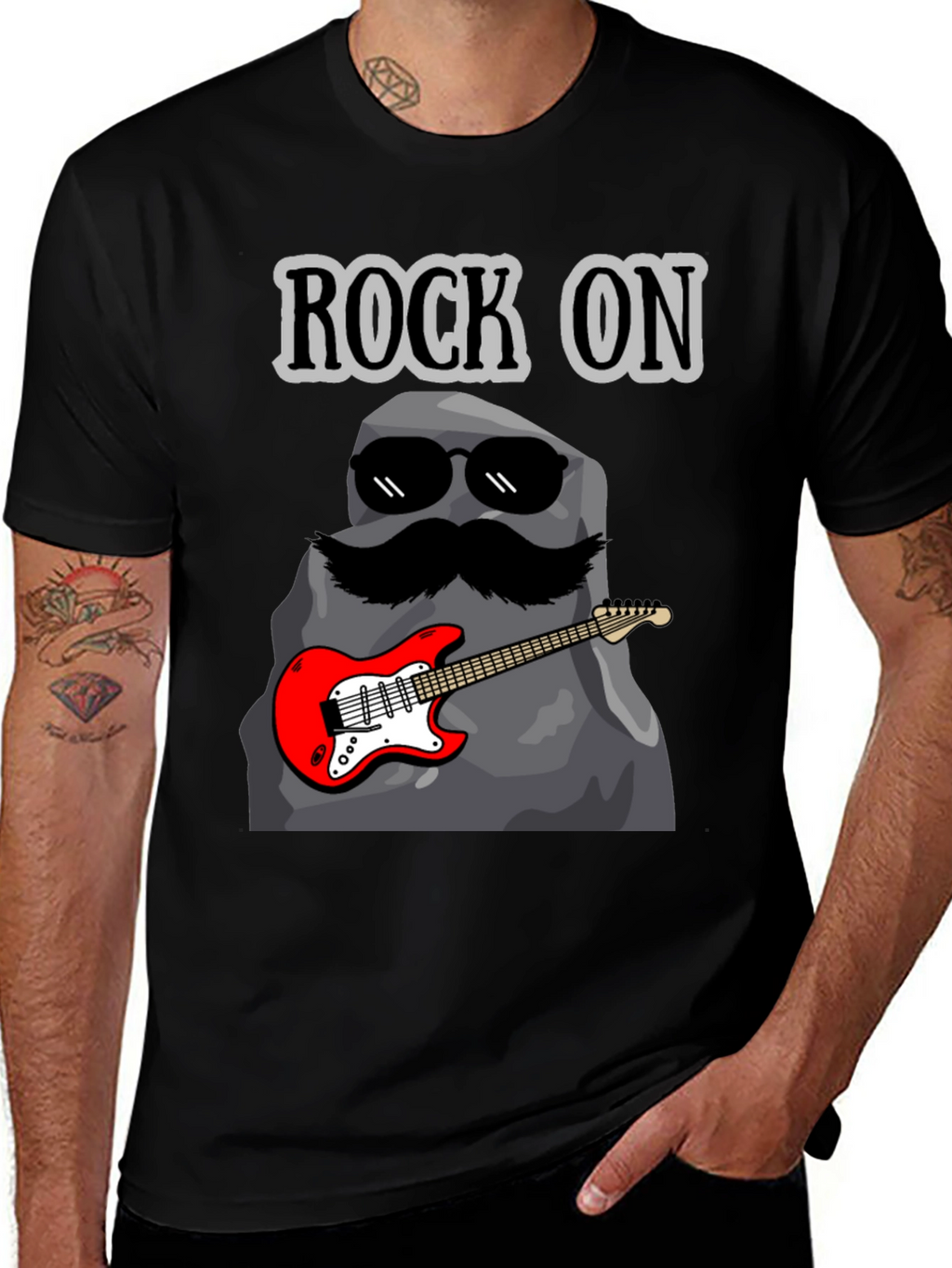 Rock On Graphic Tee - Funny Music Lover T-Shirt