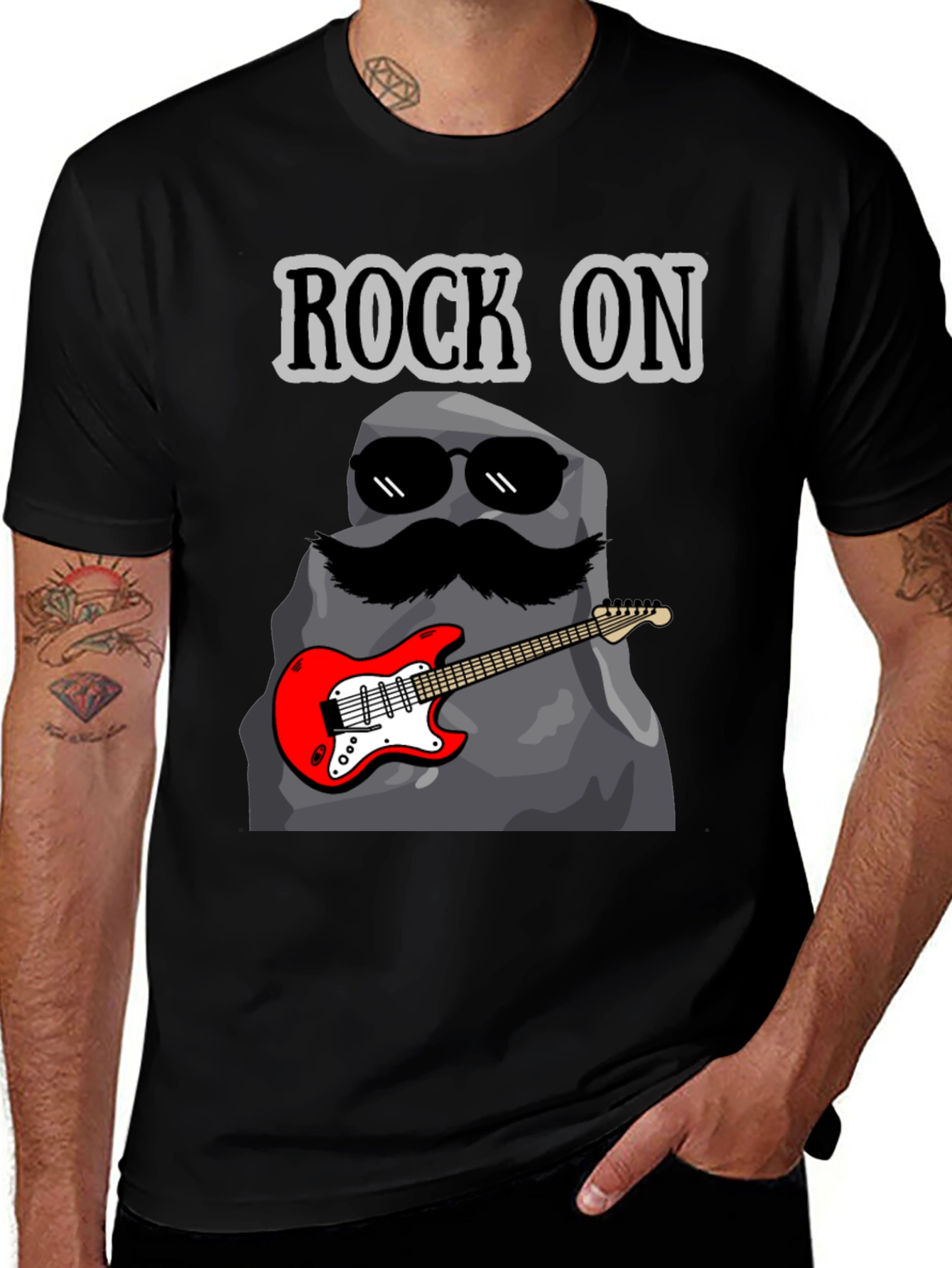 Rock On Graphic Tee - Funny Music Lover T-Shirt