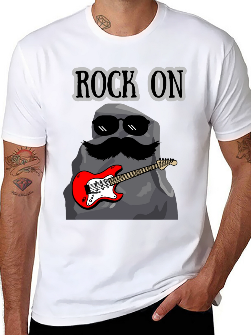 Rock On Graphic Tee - Funny Music Lover T-Shirt
