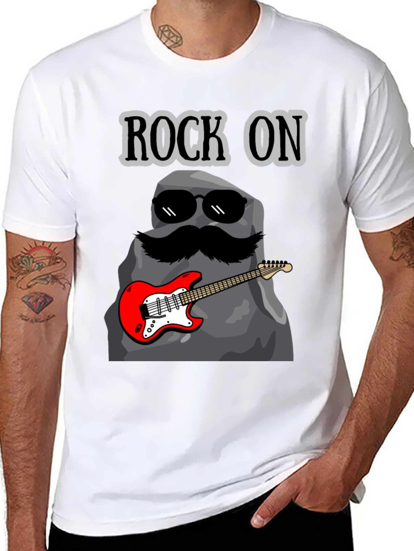 Rock On Graphic Tee - Funny Music Lover T-Shirt