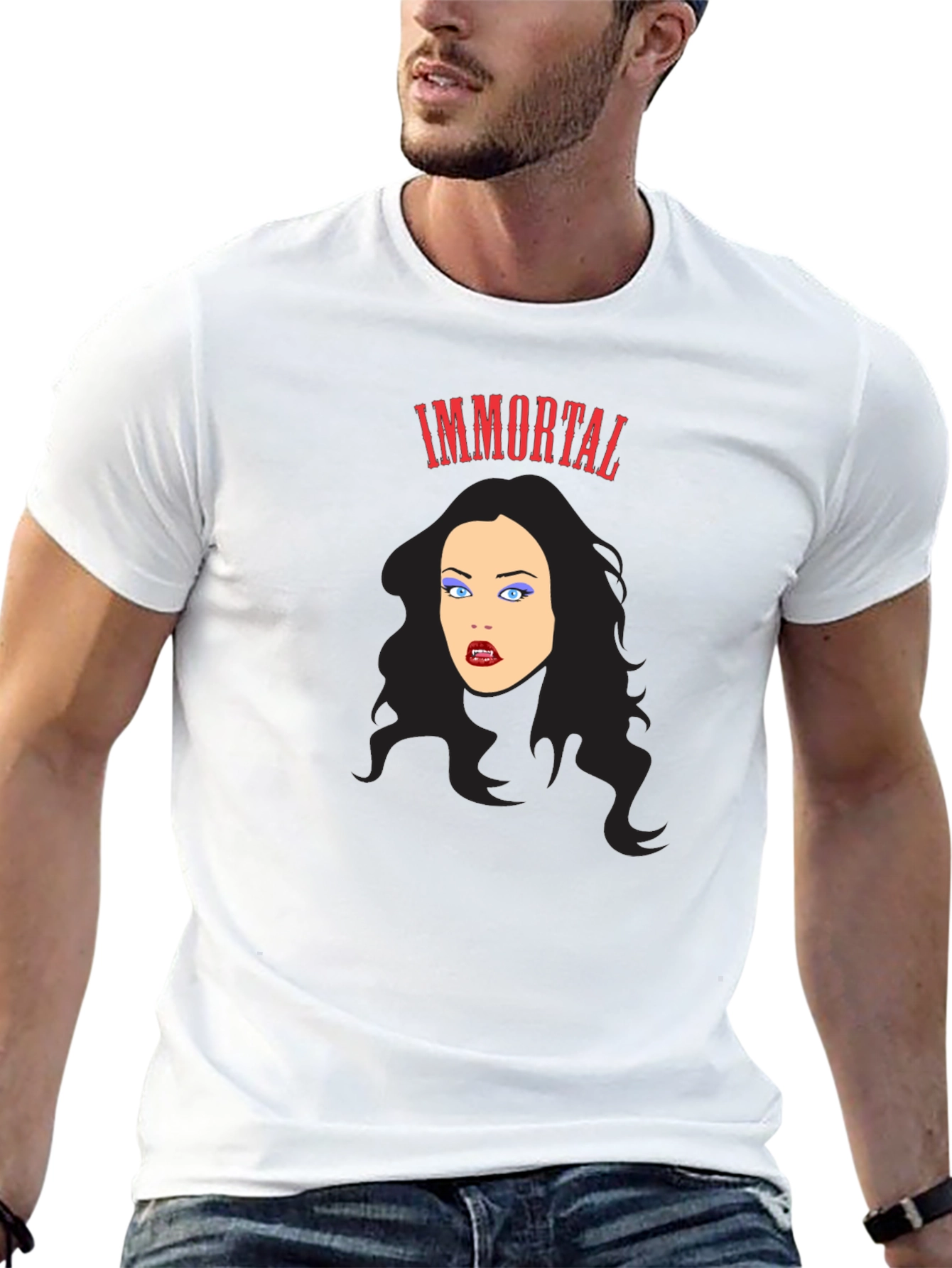 Immortal Vampire Graphic Tee - Gothic Fashion T-Shirt