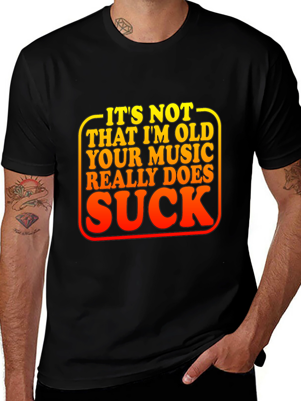 Funny Music Sucks Graphic Tee