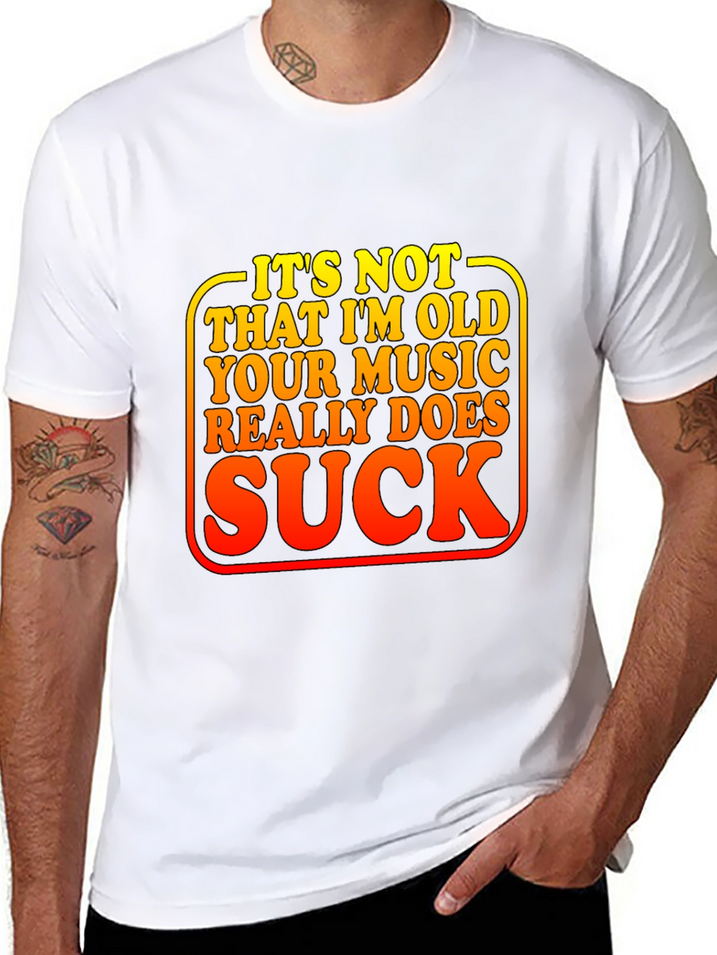 Funny Music Sucks Graphic Tee