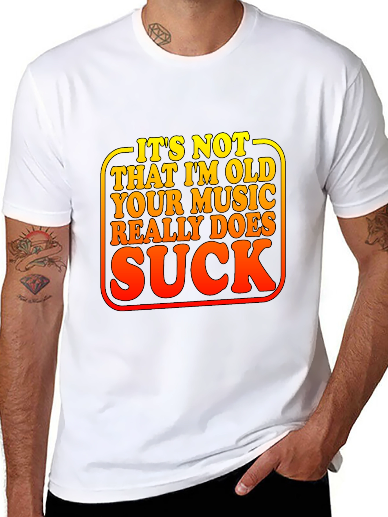 Funny Music Sucks Graphic Tee