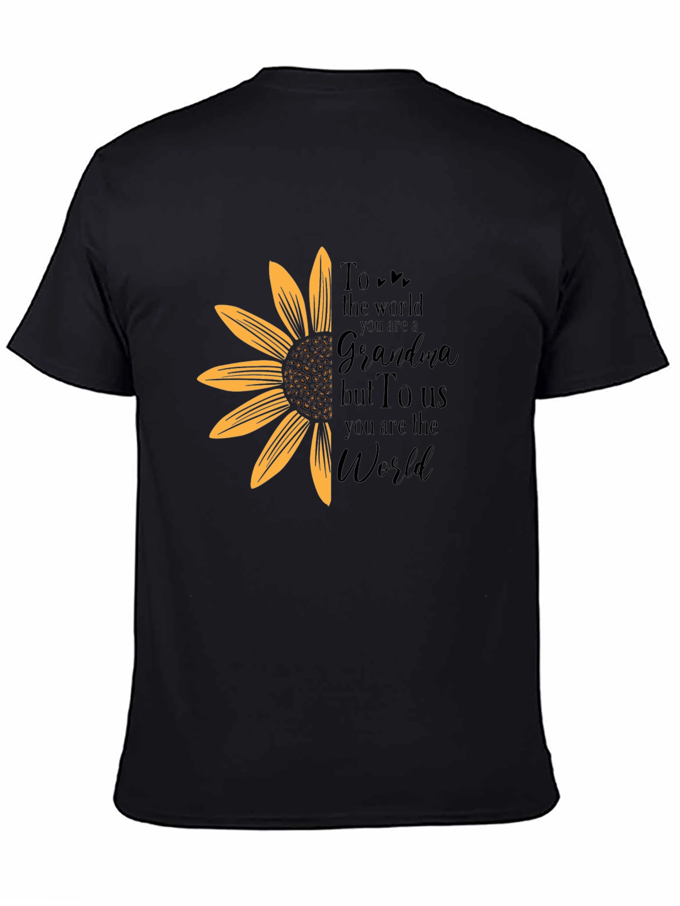 Grandma Sunflower Graphic Tee - To the World You Are A Grandma