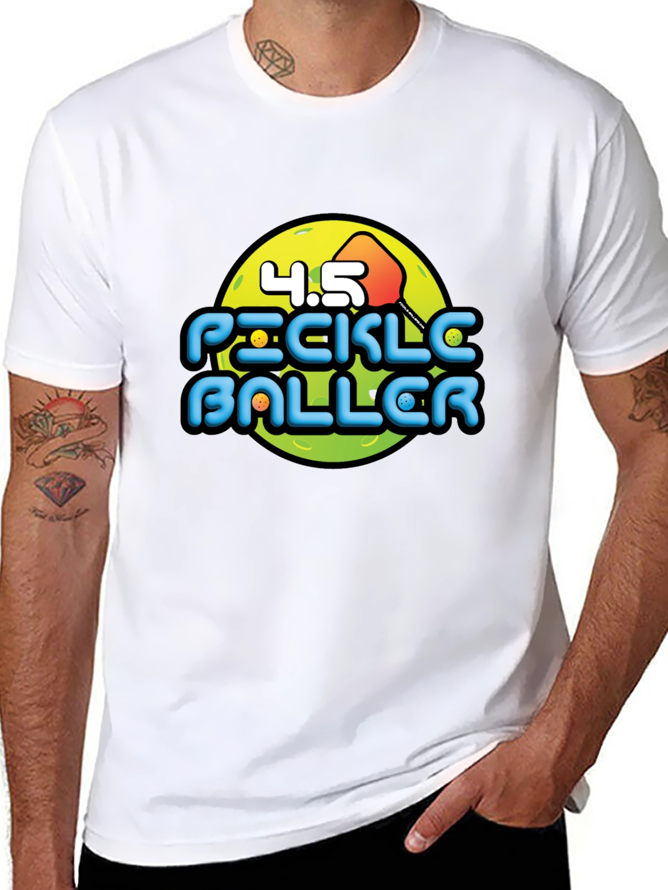 Pickleballer Graphic Tee - Black T-Shirt