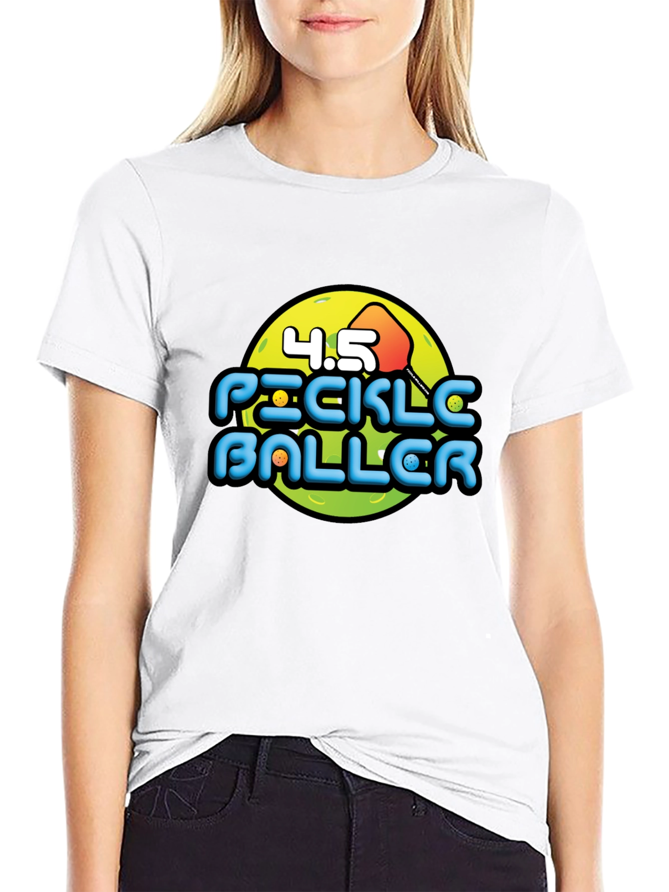 Pickleballer Graphic Tee - Black T-Shirt