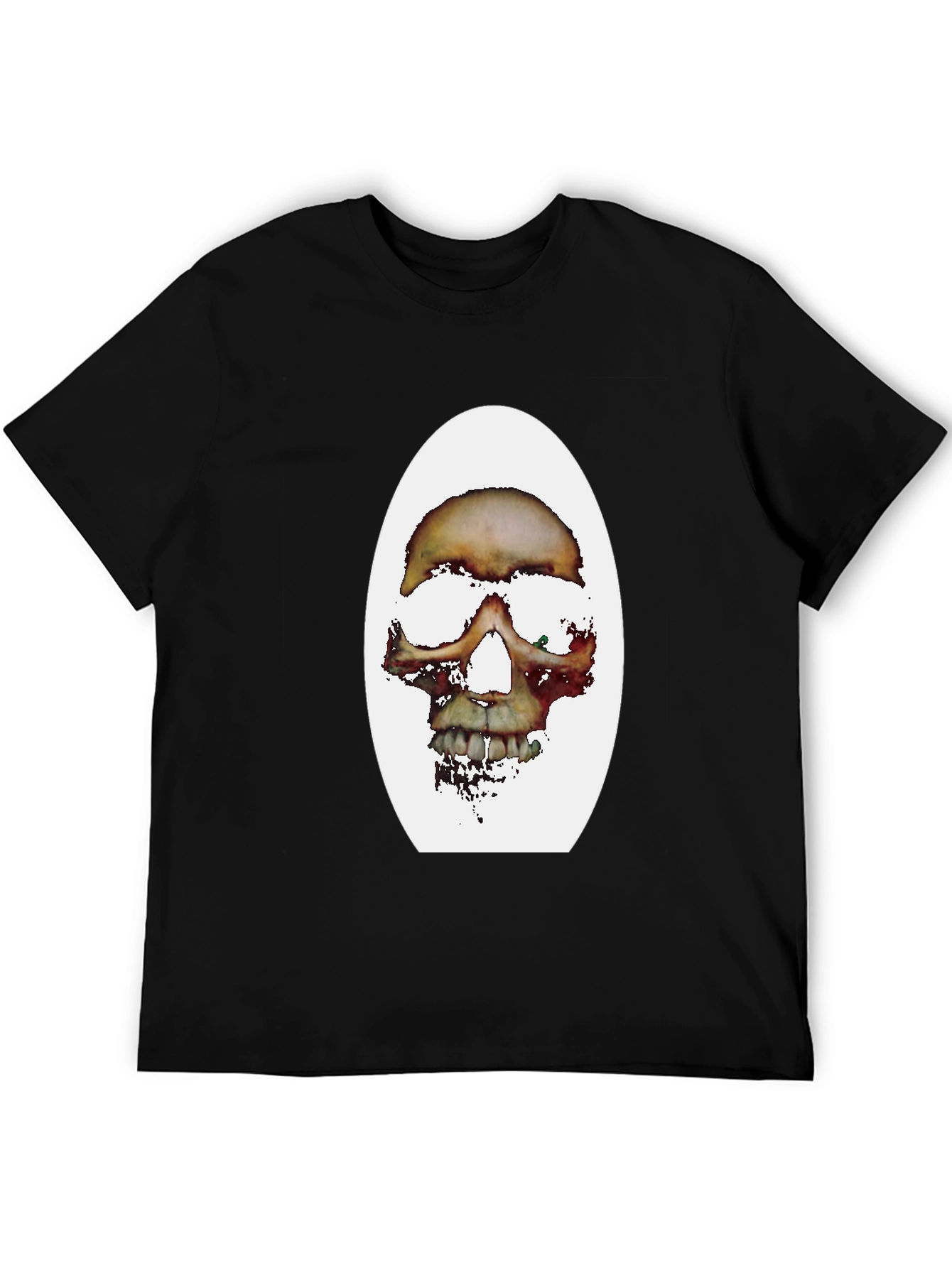 Edgy Skull Graphic Black T-Shirt