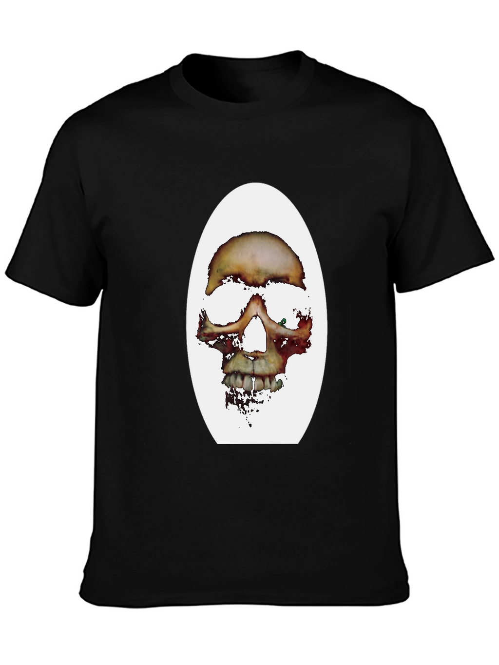 Edgy Skull Graphic Black T-Shirt