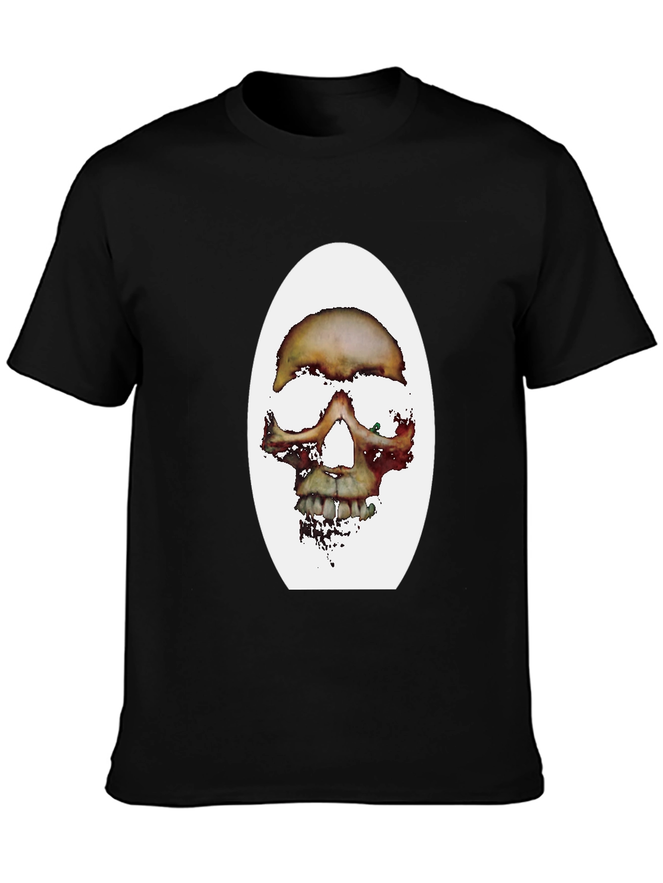 Edgy Skull Graphic Black T-Shirt