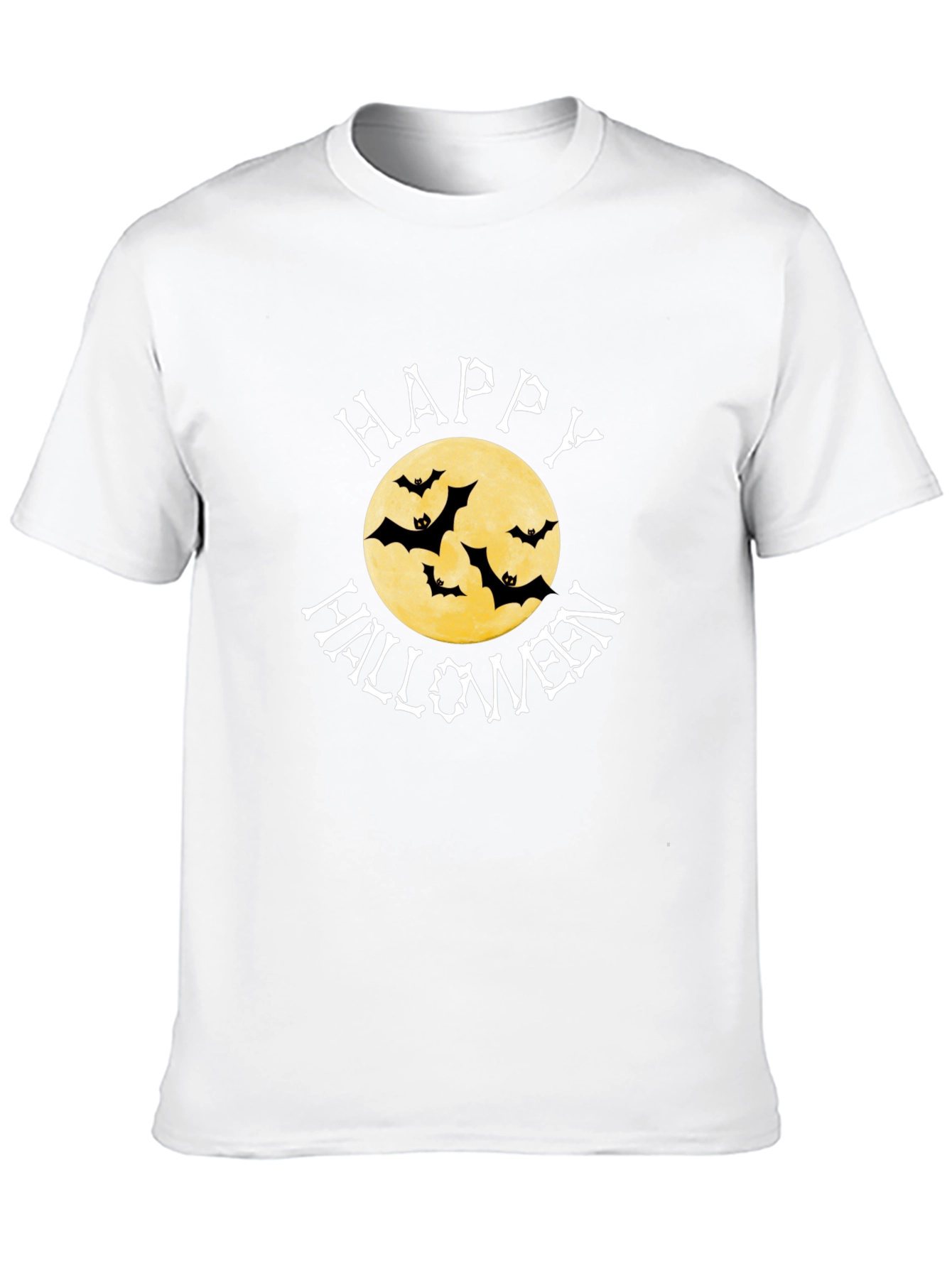 Happy Halloween Bats Moon Graphic T-Shirt