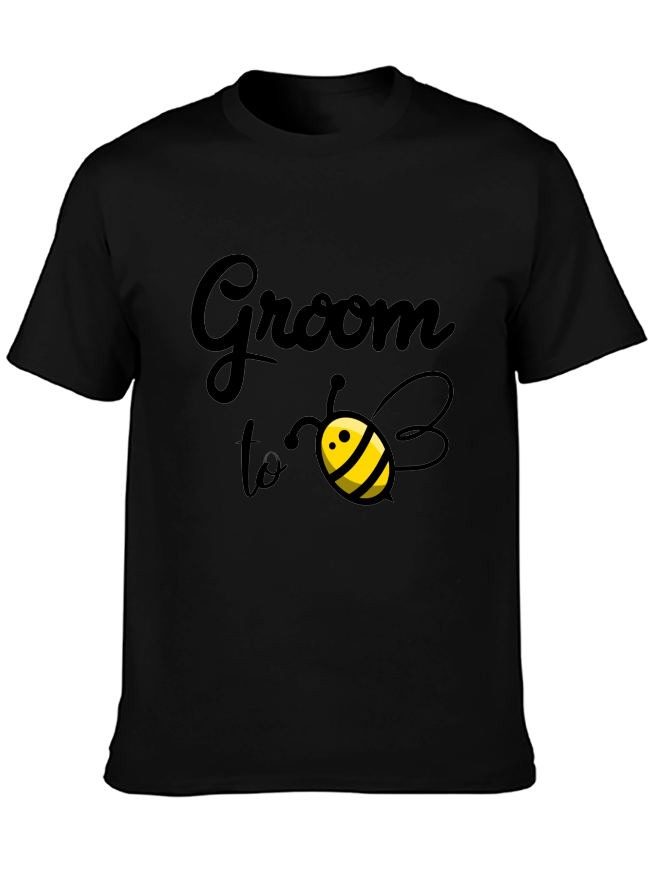 Groom to Bee T-Shirt - Black Cotton Blend