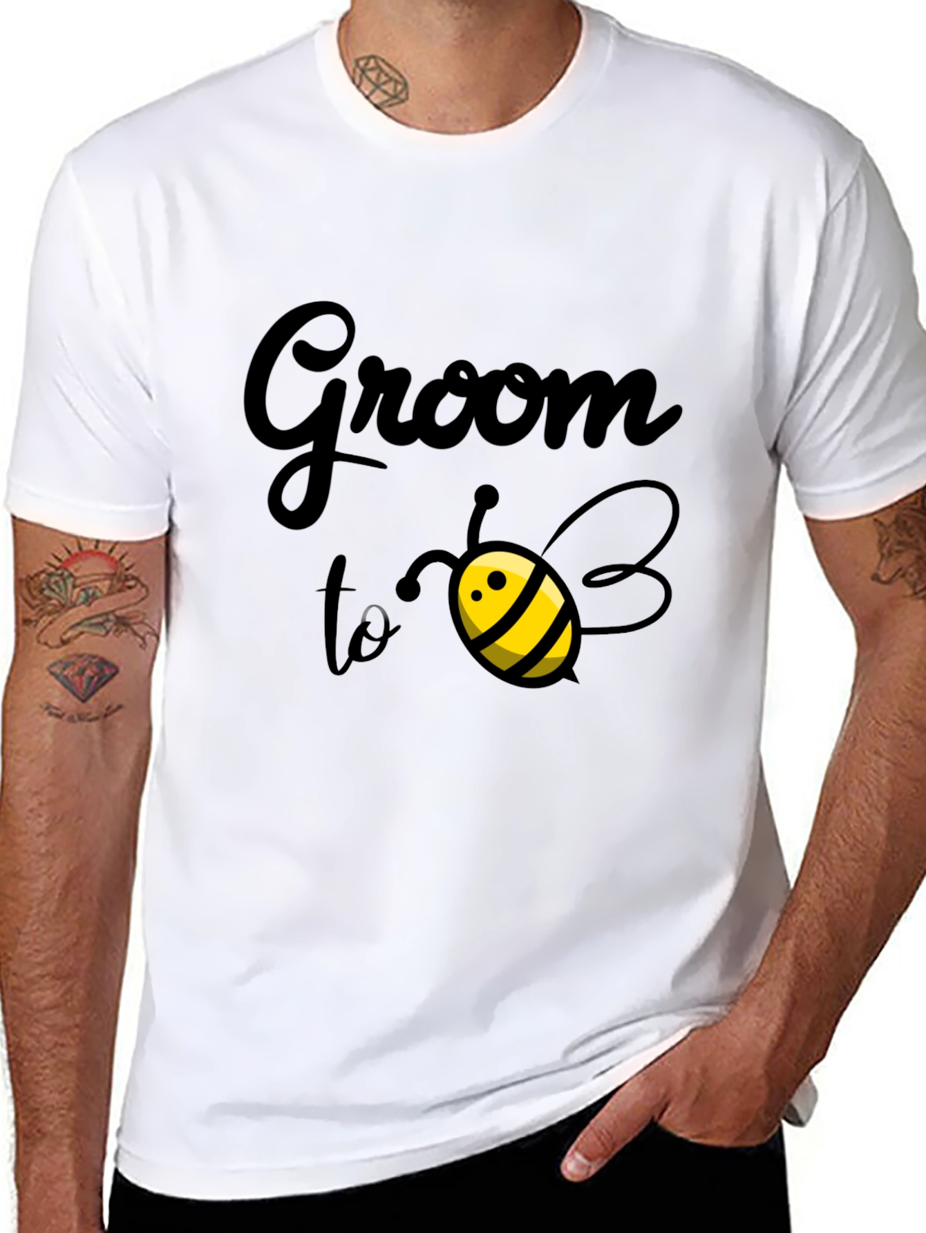Groom to Bee T-Shirt - Black Cotton Blend