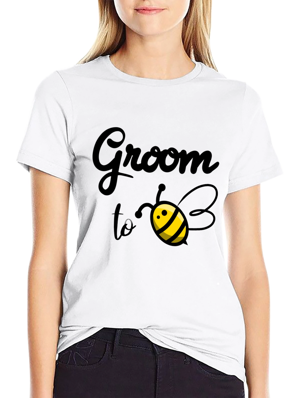 Groom to Bee T-Shirt - Black Cotton Blend