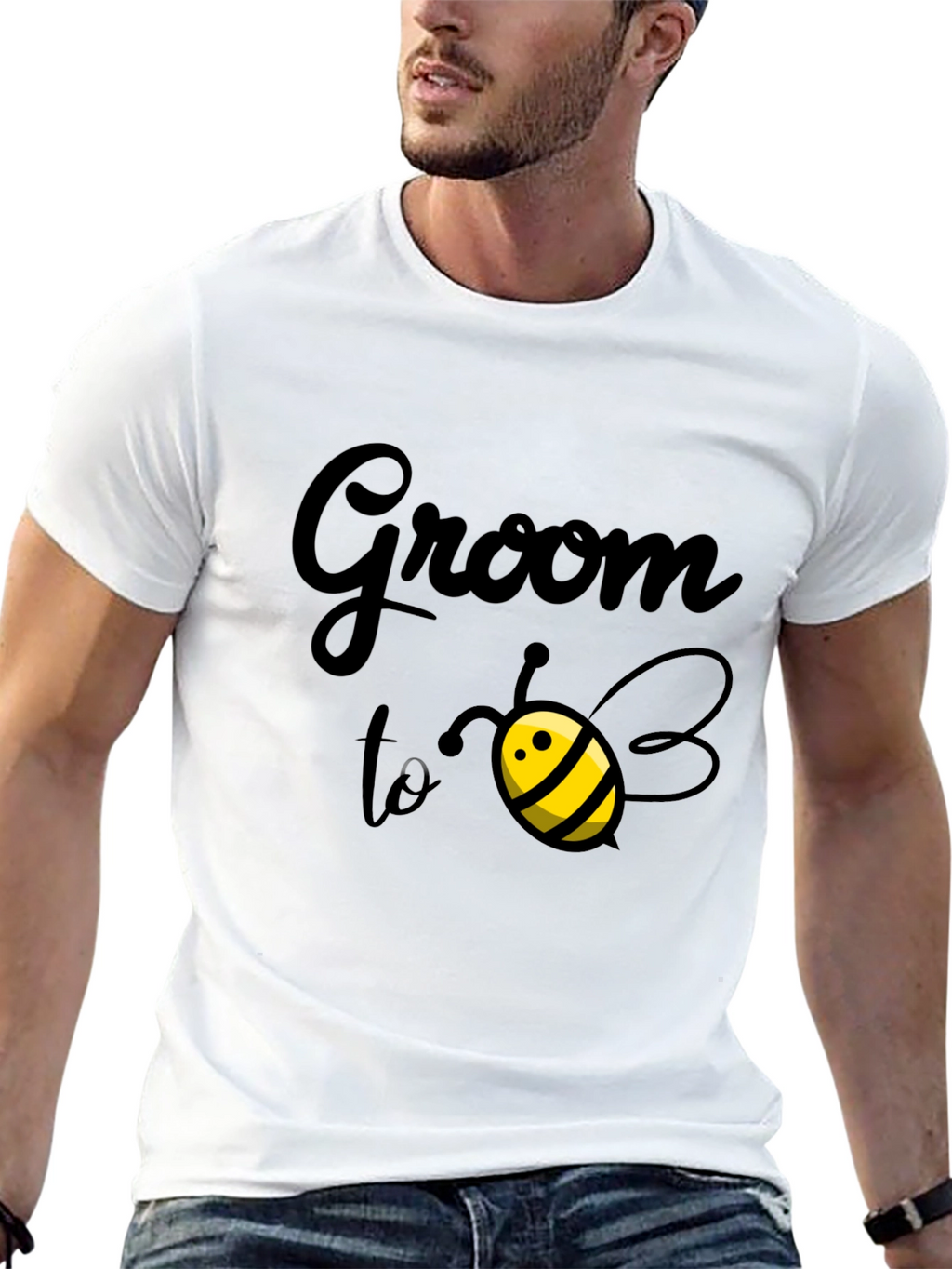 Groom to Bee T-Shirt - Black Cotton Blend