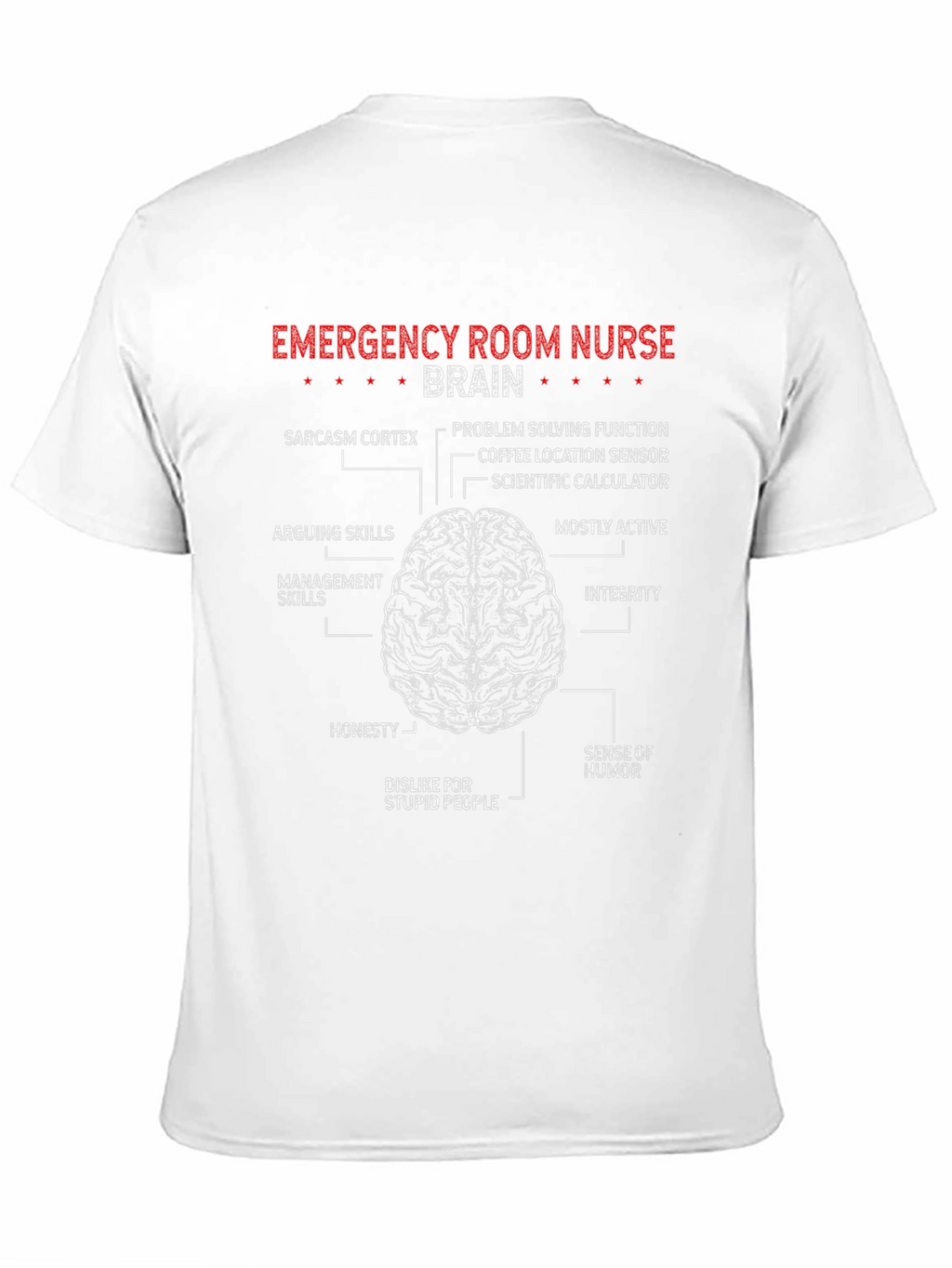 Emergency Room Nurse Brain T-Shirt - Black