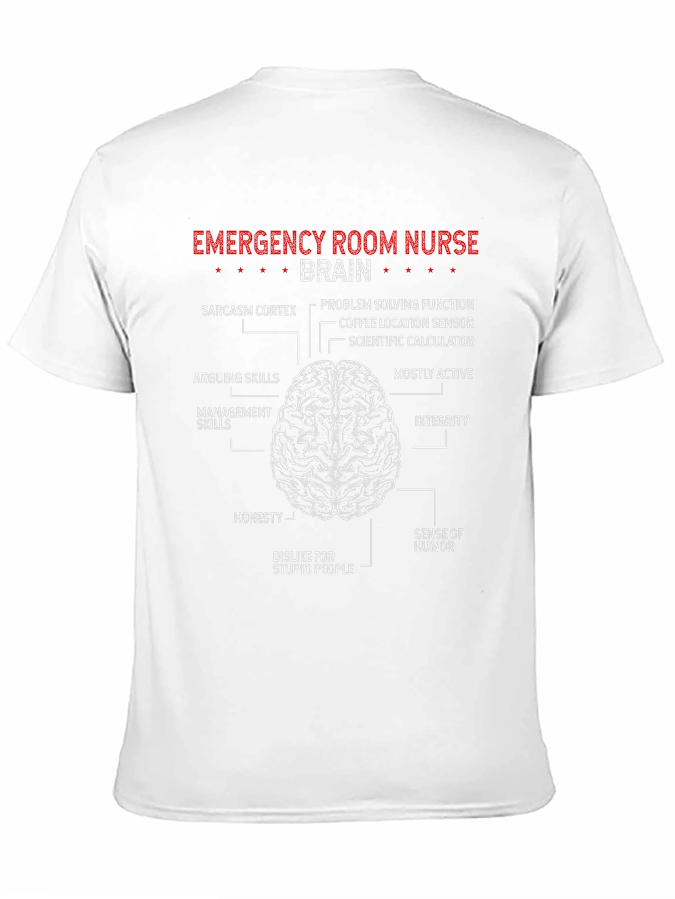 Emergency Room Nurse Brain T-Shirt - Black