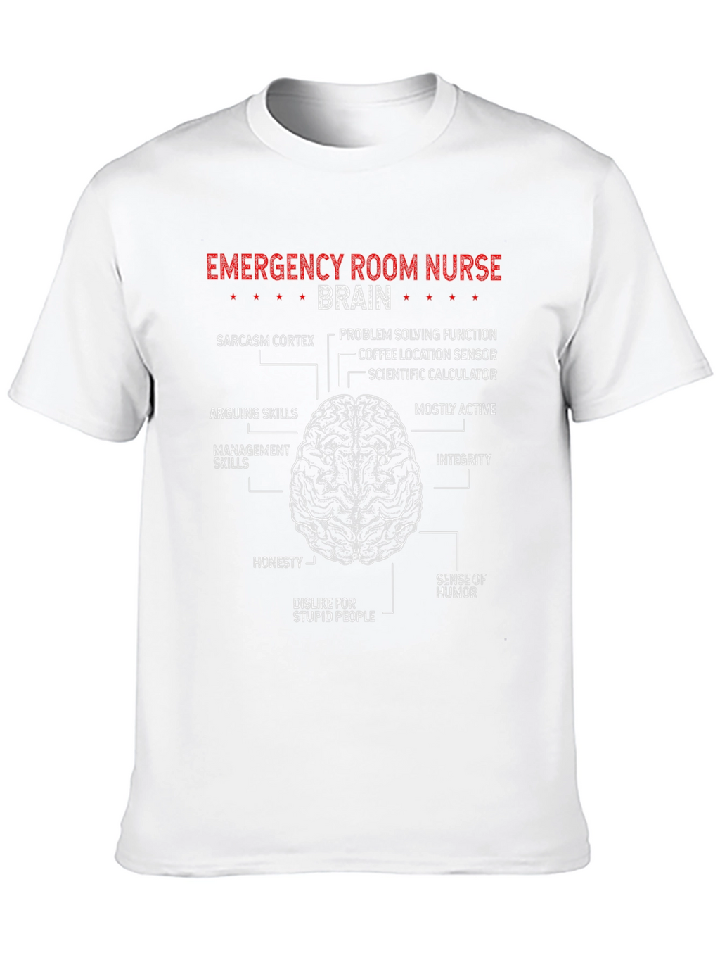 Emergency Room Nurse Brain T-Shirt - Black