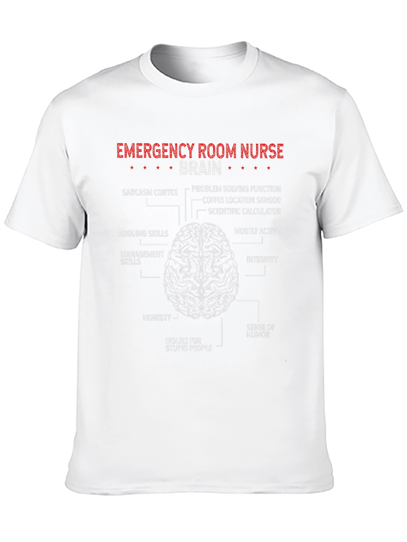 Emergency Room Nurse Brain T-Shirt - Black