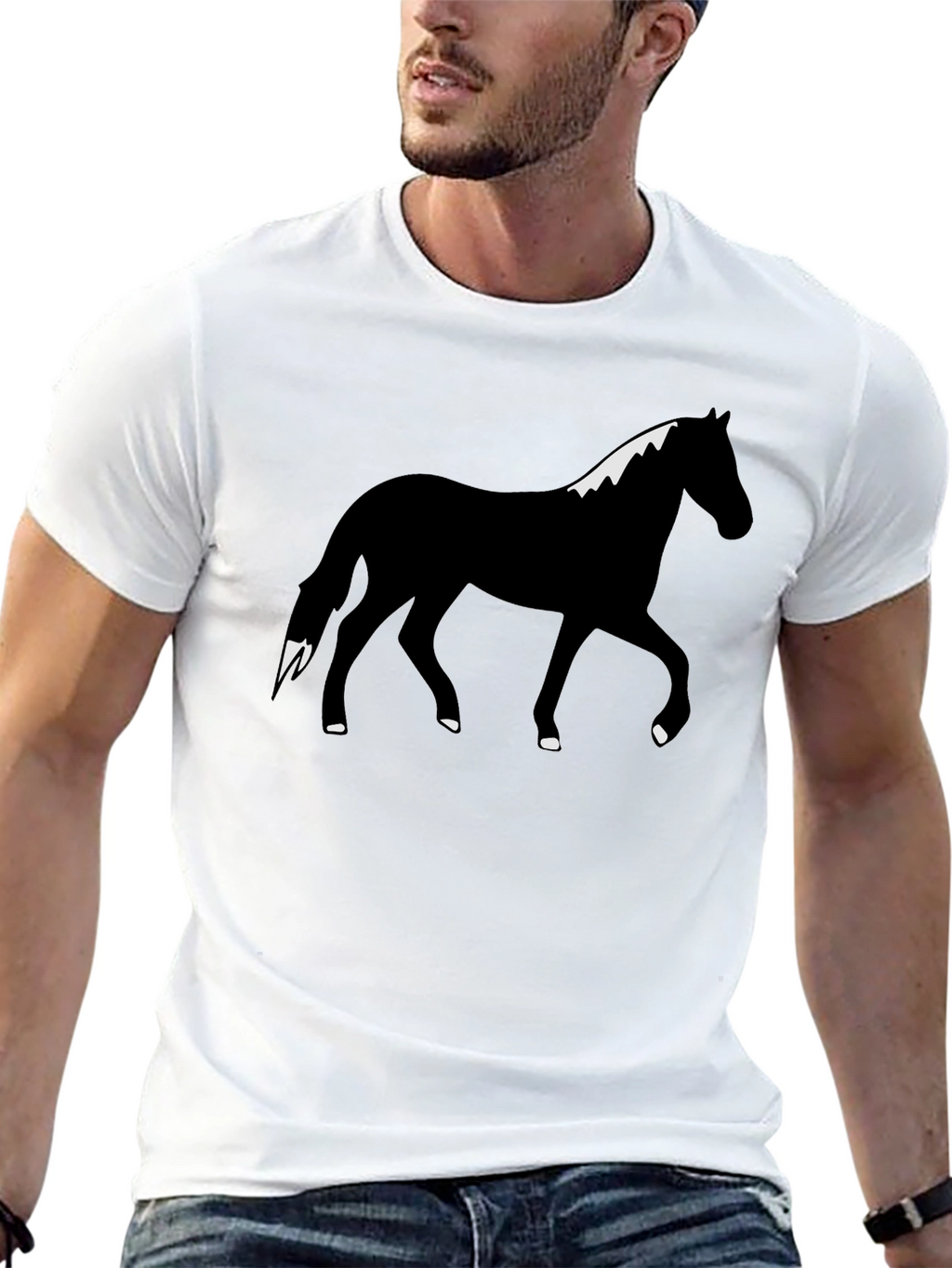 Black Horse Graphic Tee - Unisex