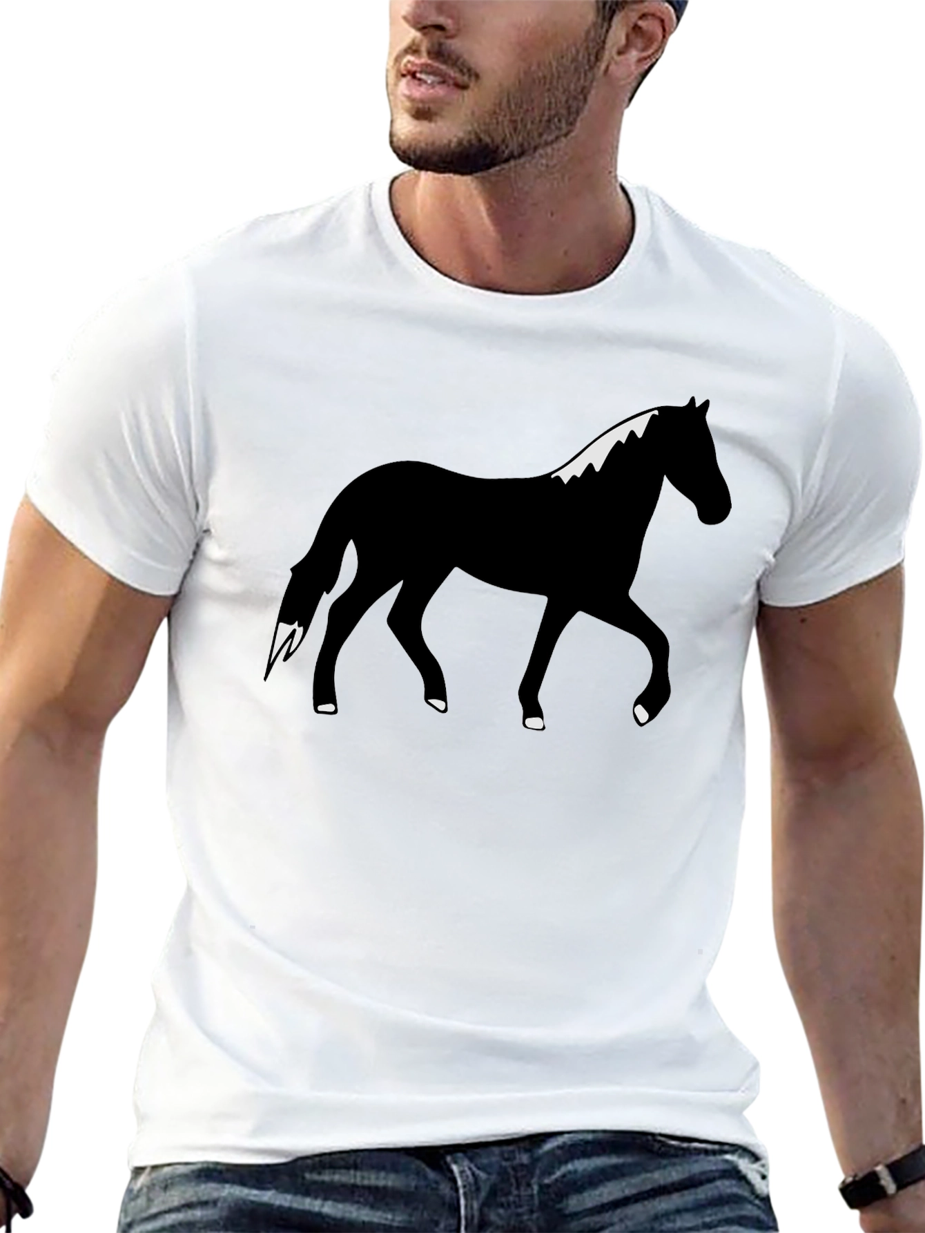 Black Horse Graphic Tee - Unisex