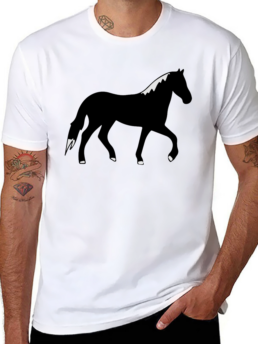Black Horse Graphic Tee - Unisex