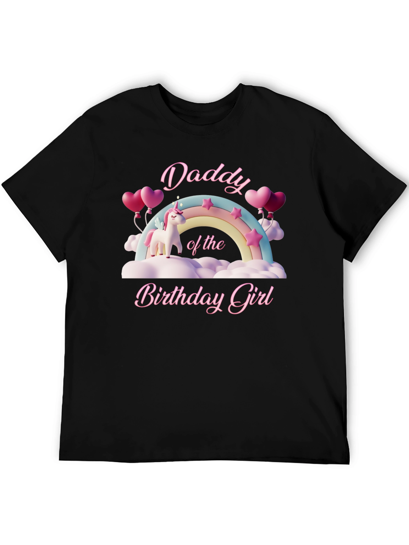 Daddy of the Birthday Girl Unicorn T-Shirt
