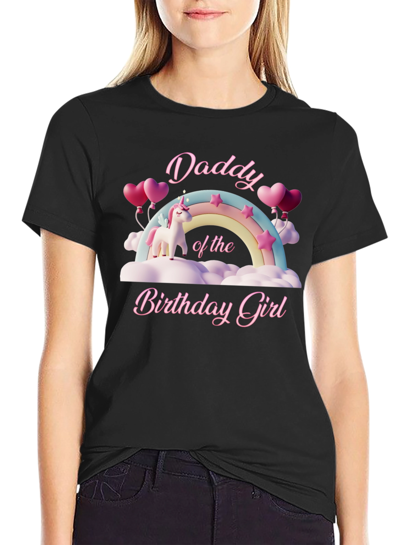Daddy of the Birthday Girl Unicorn T-Shirt