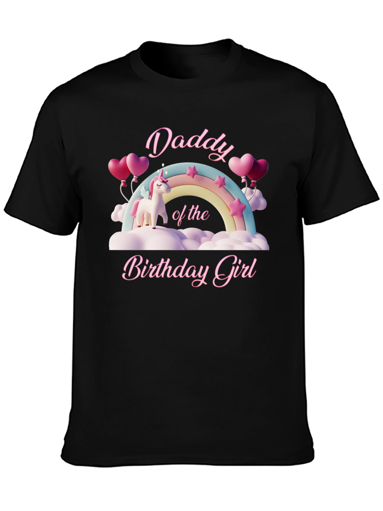 Daddy of the Birthday Girl Unicorn T-Shirt