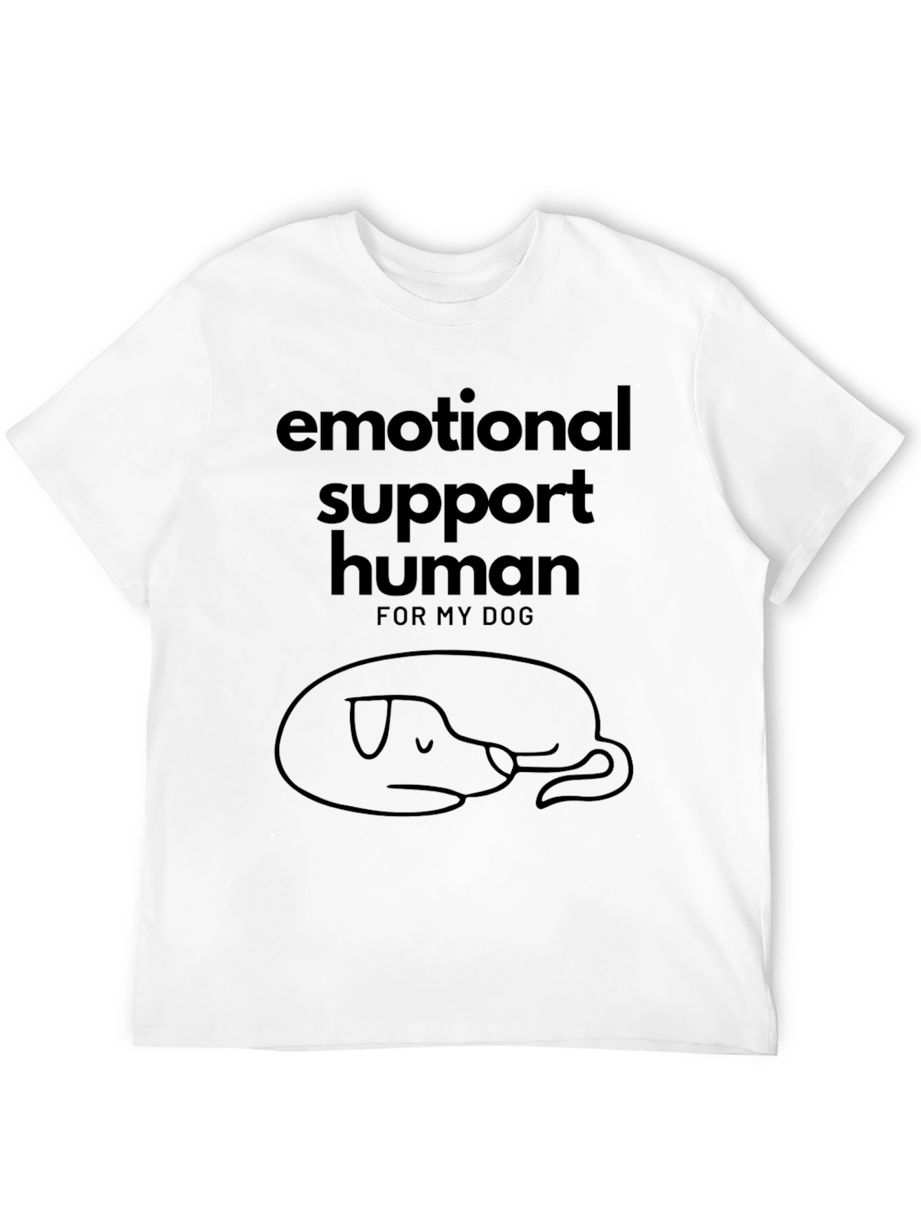 Emotional Support Human Dog T-Shirt
