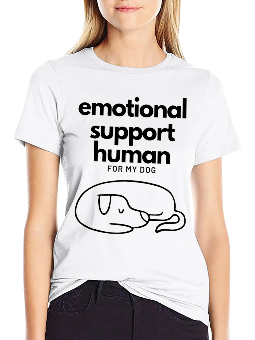 Emotional Support Human Dog T-Shirt