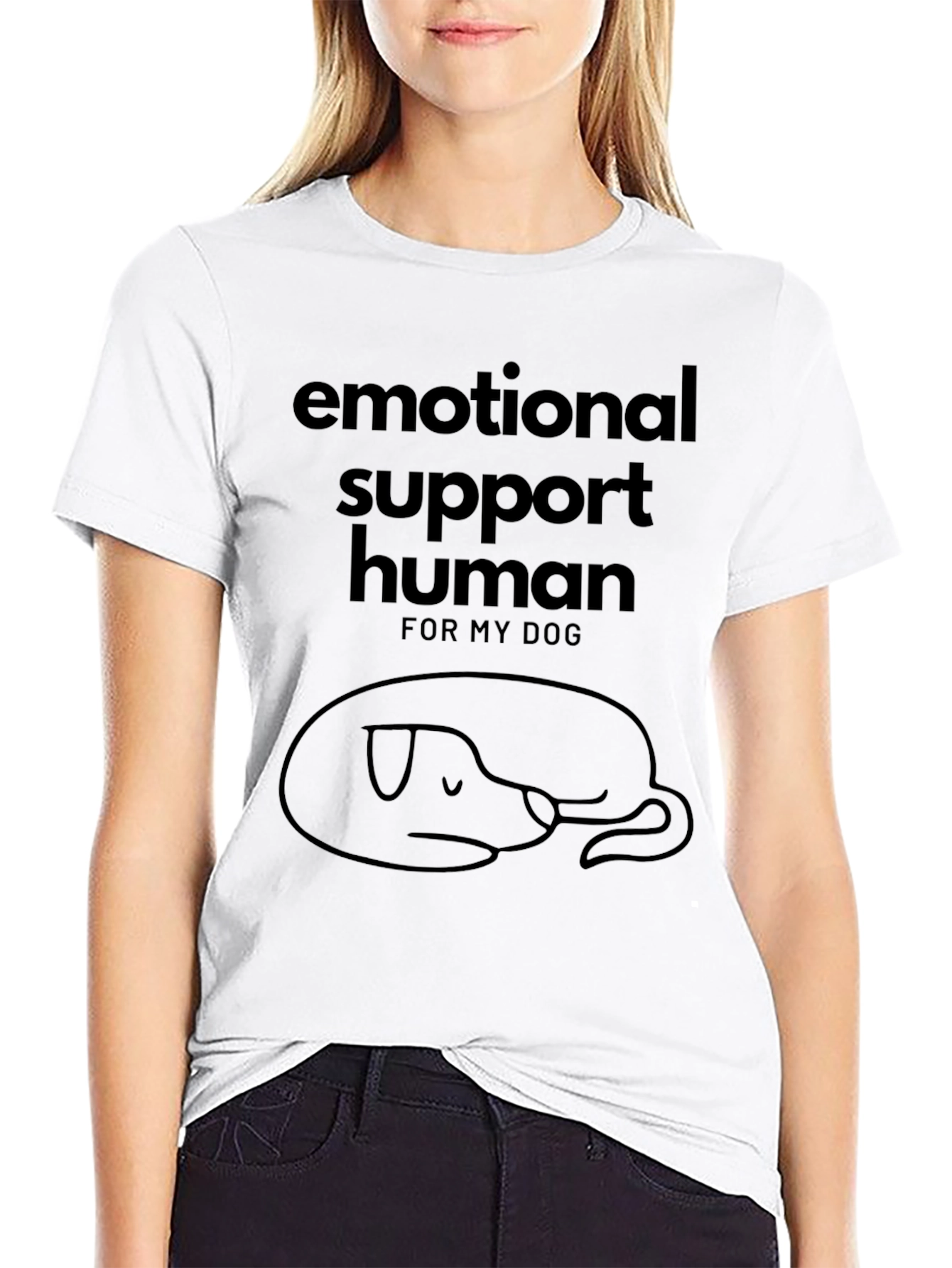 Emotional Support Human Dog T-Shirt