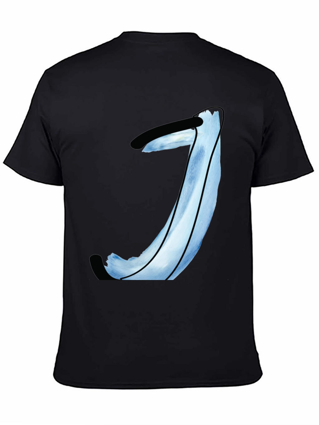Abstract Blue Painted T-Shirt