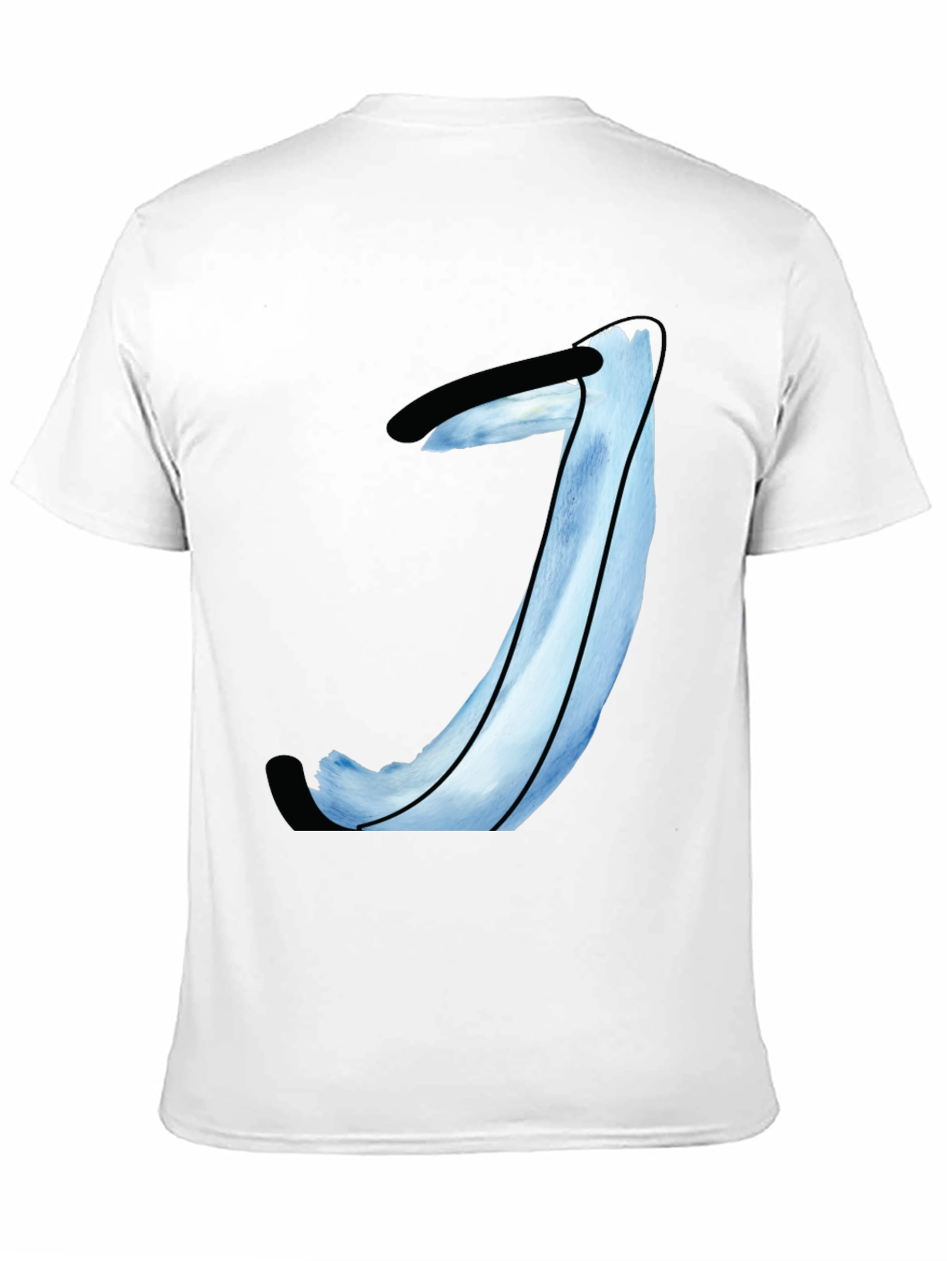 Abstract Blue Painted T-Shirt