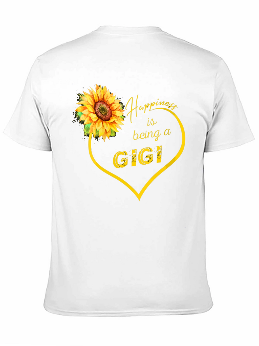 Happiness is Being a Gigi Sunflower Heart Tee