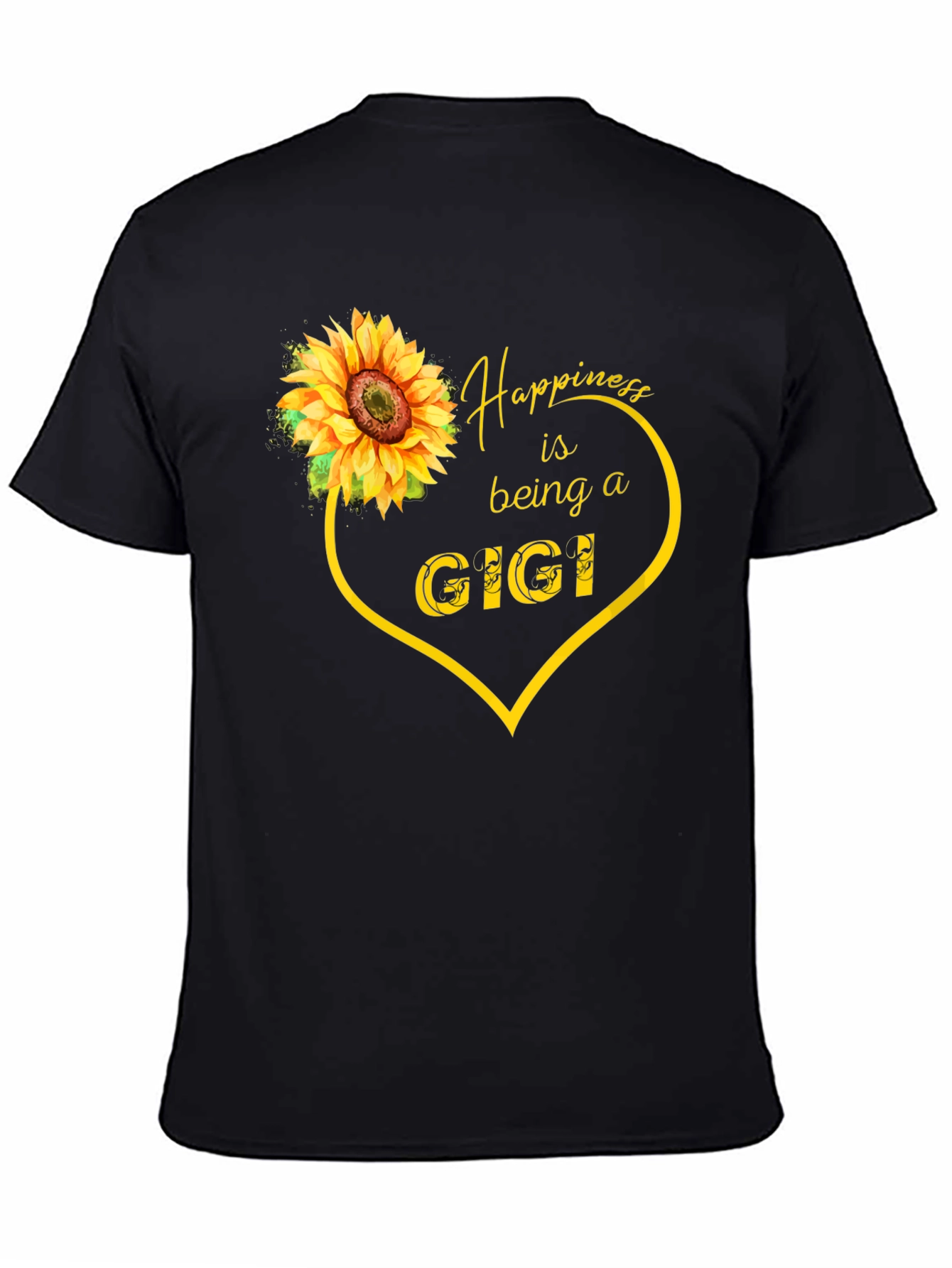 Happiness is Being a Gigi Sunflower Heart Tee