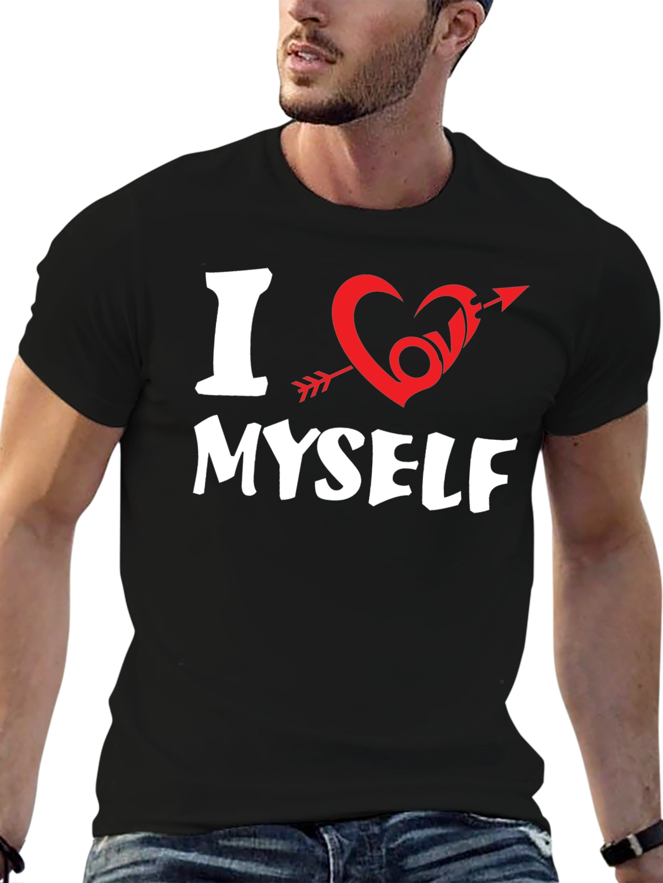 I Heart Myself Graphic Tee - Black