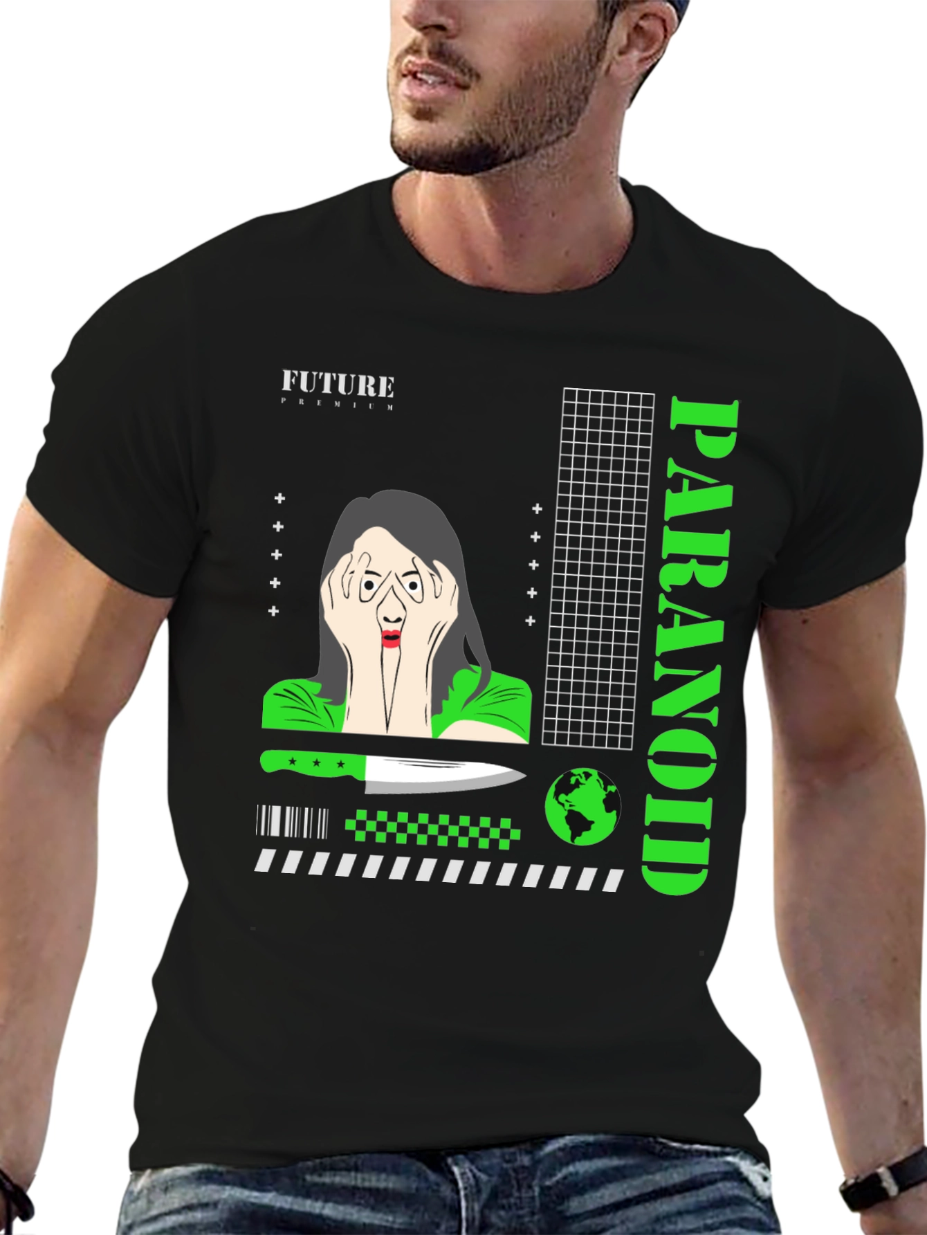 Paranoid Graphic T-Shirt - Edgy Streetwear