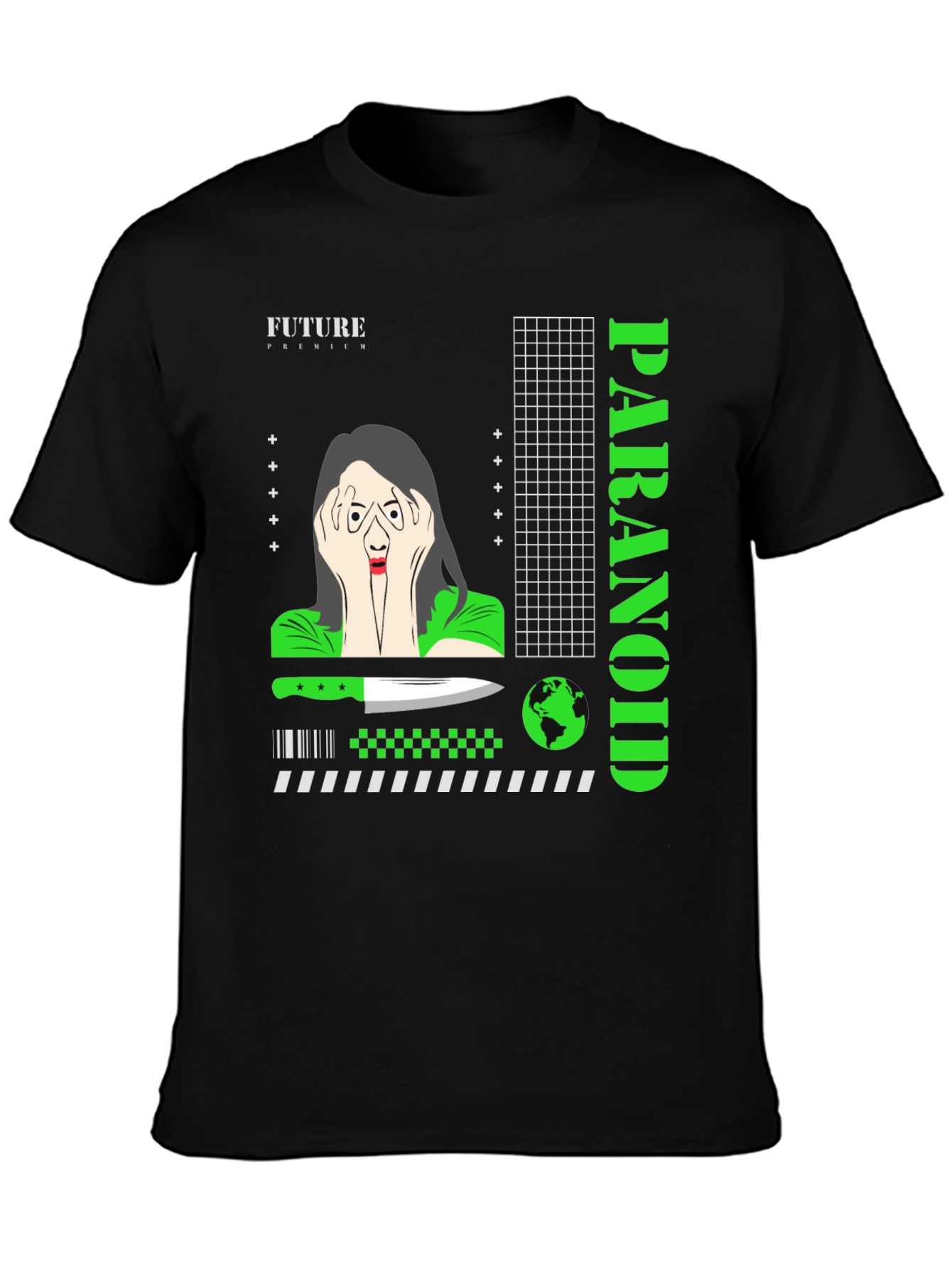 Paranoid Graphic T-Shirt - Edgy Streetwear