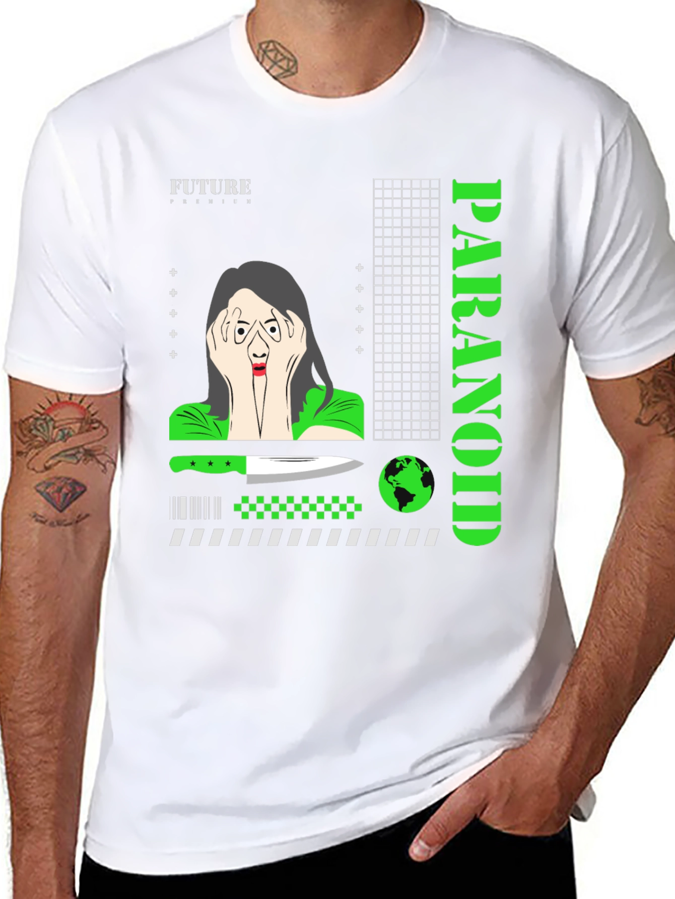 Paranoid Graphic T-Shirt - Edgy Streetwear