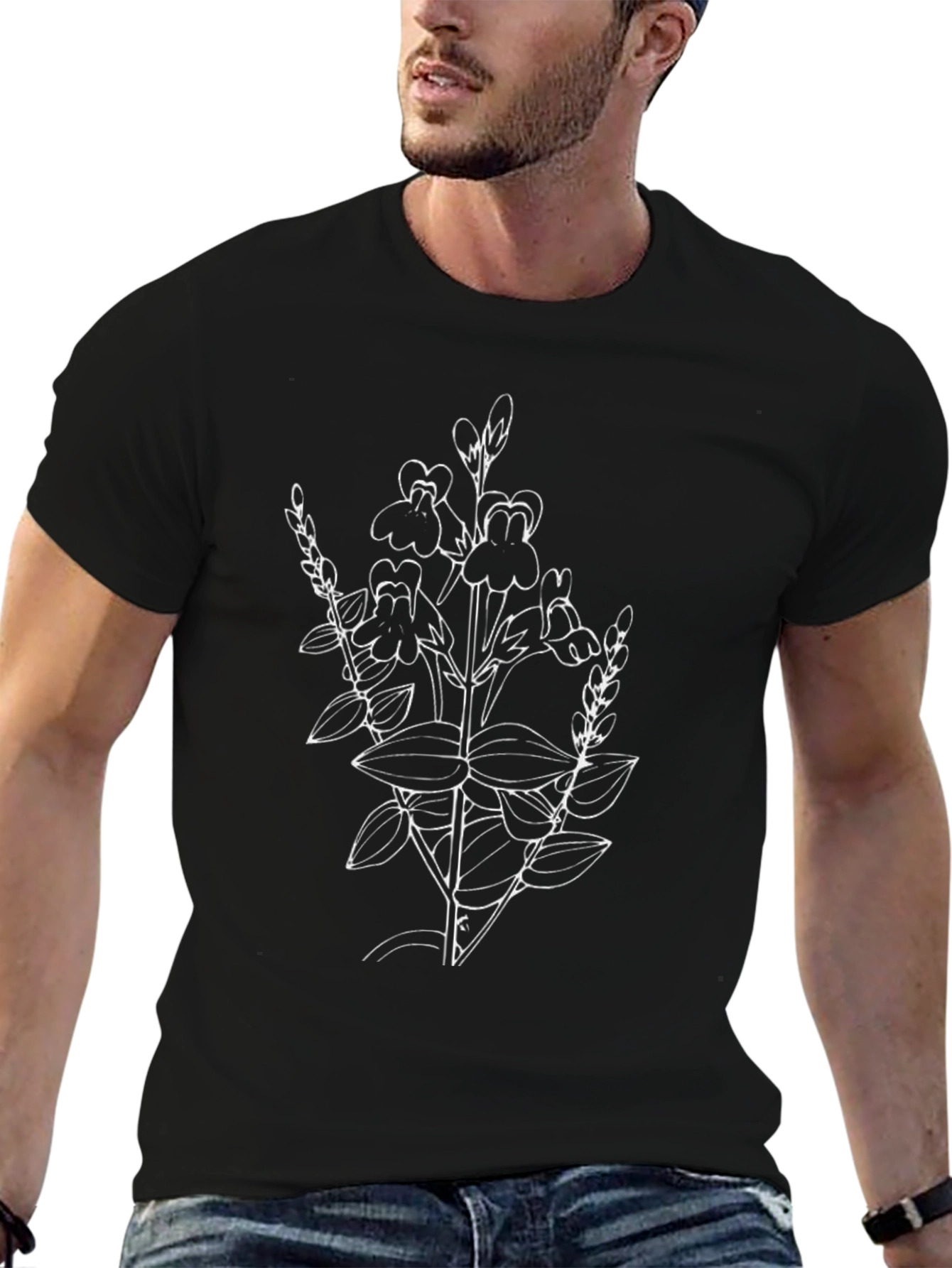 Botanical Black T-Shirt