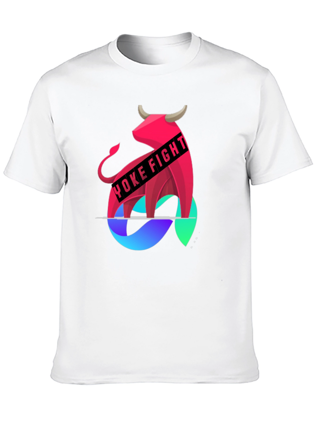 Yoke Fight Bull Graphic Tee - Stylish Mens T-Shirt