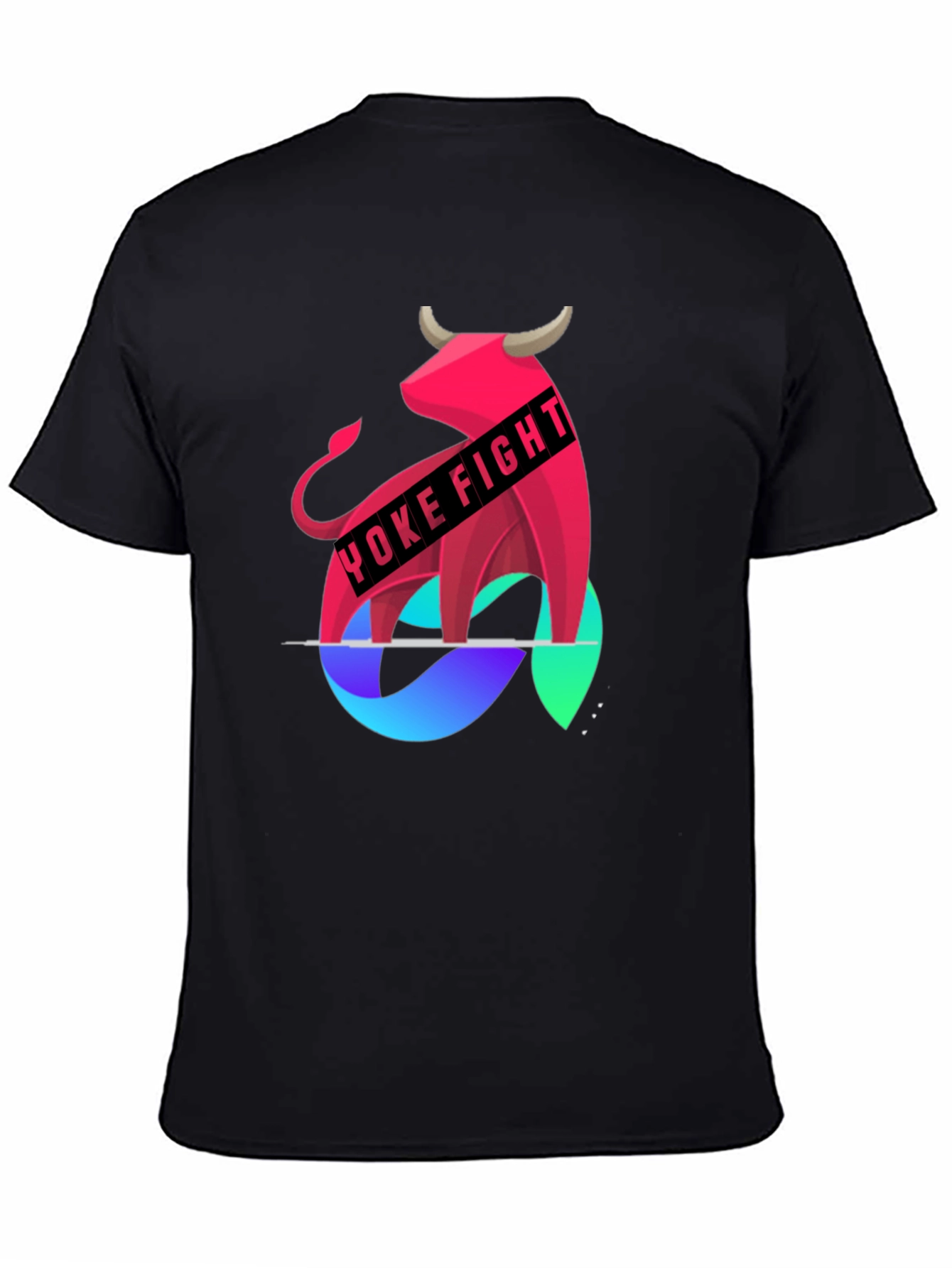 Yoke Fight Bull Graphic Tee - Stylish Mens T-Shirt