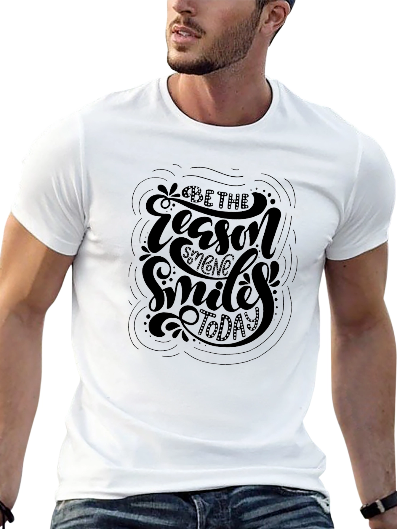 Be The Reason Someone Smiles Today Black T-Shirt